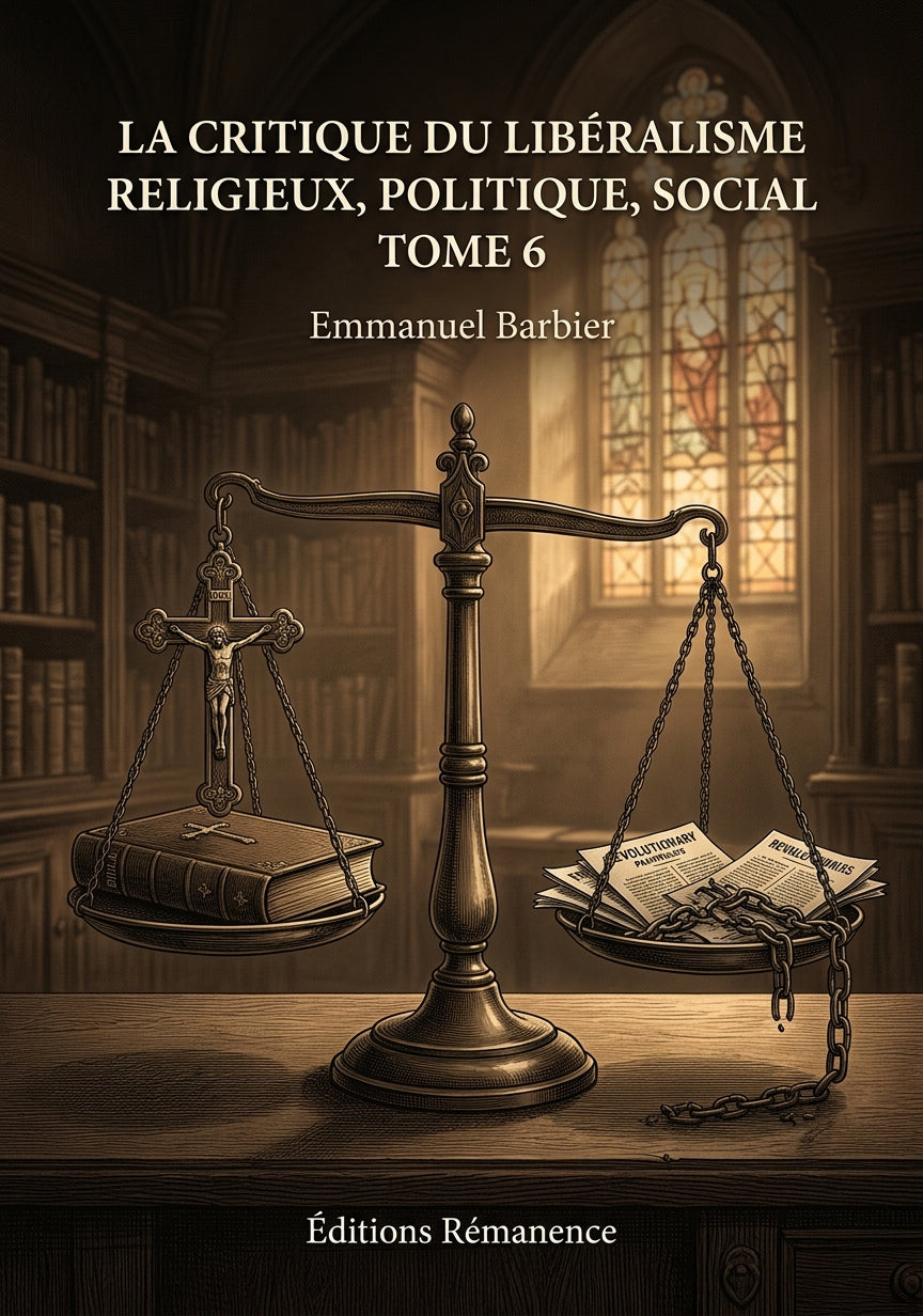 La critique du libéralisme religieux, politique, social Tome 6 - Emmanuel Barbier (Couverture)