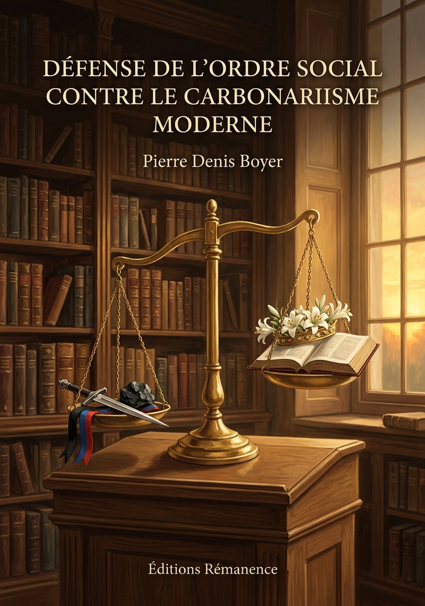 Défense de l'ordre social contre le carbonarisme moderne - Pierre Denis Boyer (Couverture)