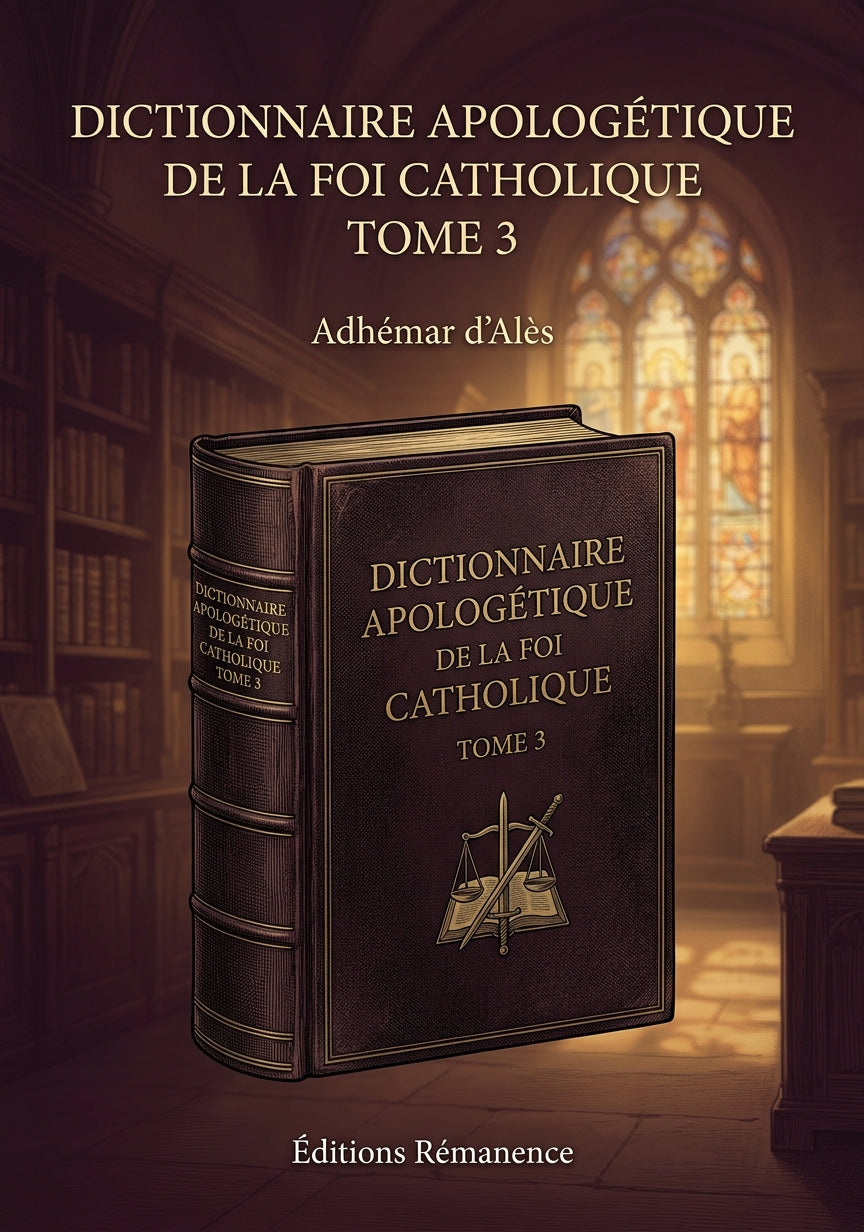 Dictionnaire apologétique de la foi catholique Tome 3 - Adhémar d'Alès (Couverture)
