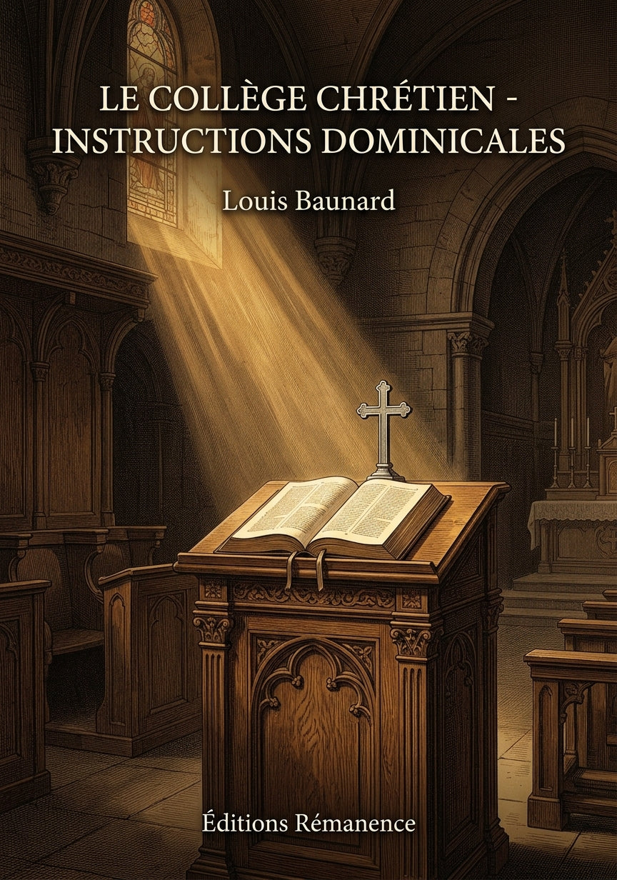 Le collège chrétien - instructions dominicales - Louis Baunard (Couverture)