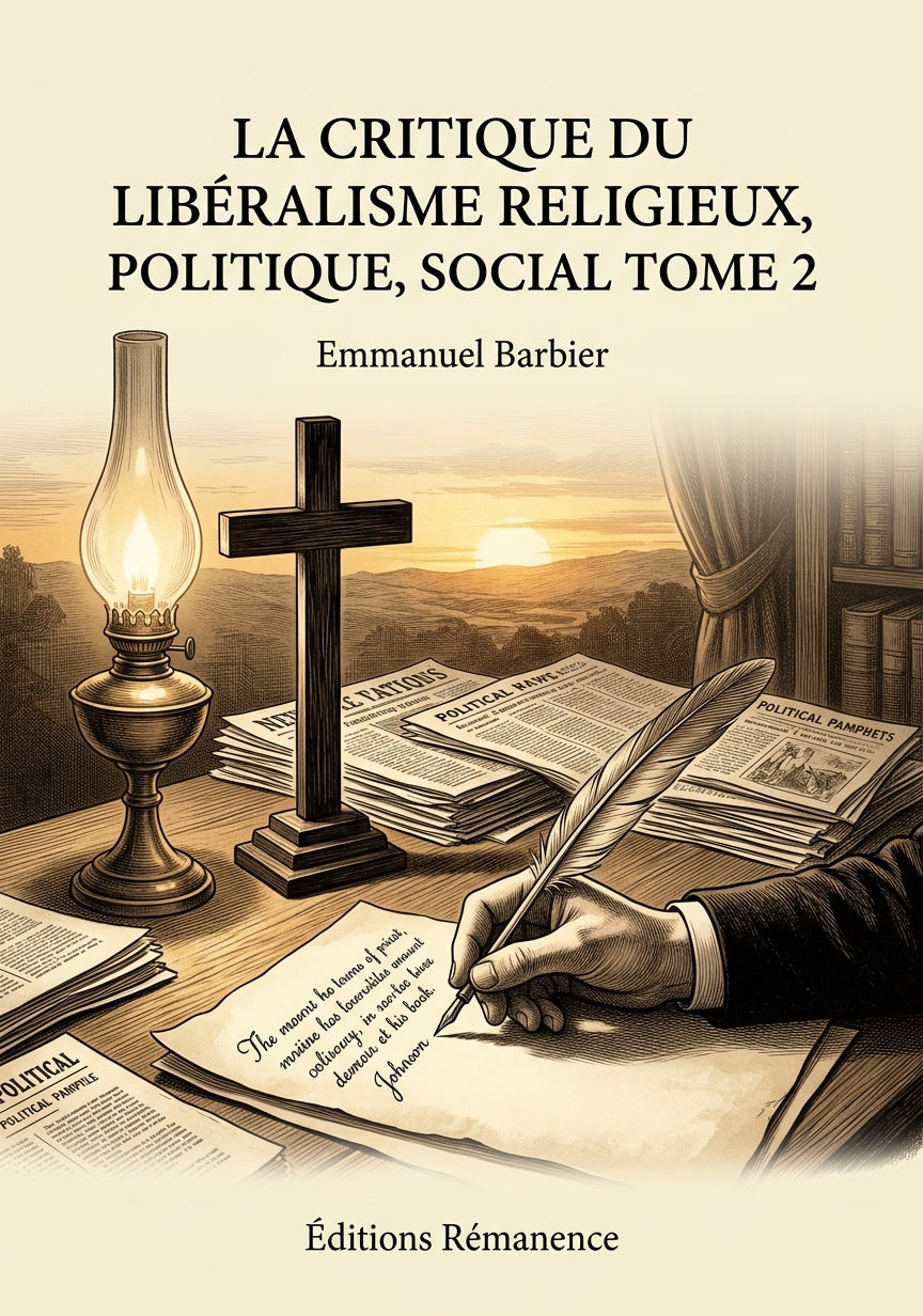 La critique du libéralisme religieux, politique, social Tome 2 - Emmanuel Barbier (Couverture)