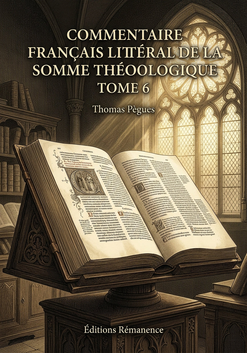 Commentaire français littéral de la Somme théologique Tome 6 - Thomas Pègues (Couverture)