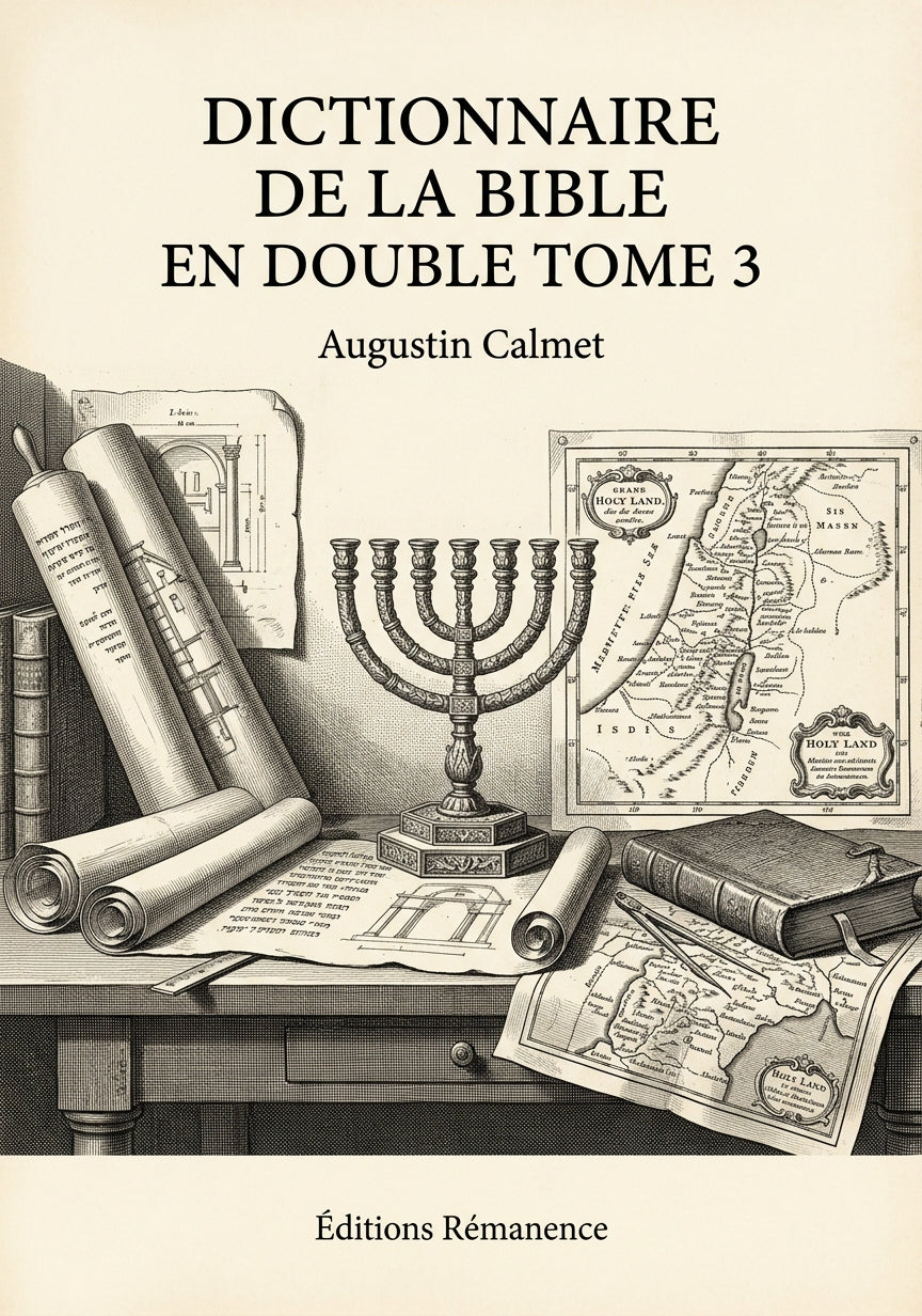 Dictionnaire de la Bible en double Tome 3 - Augustin Calmet (Couverture)