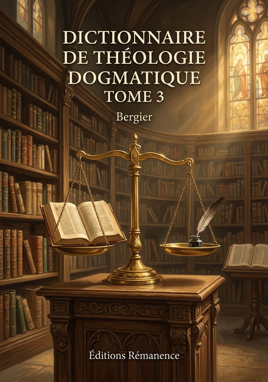 Dictionnaire de théologie dogmatique Tome 3 - Bergier (Couverture)
