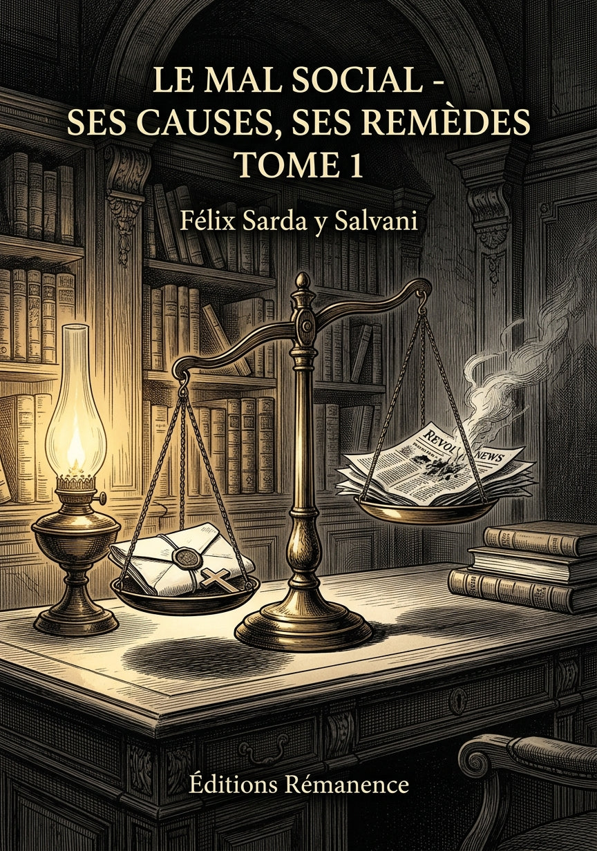 Le mal social - ses causes, ses remèdes Tome 1 - Félix Sarda y Salvani (Couverture)