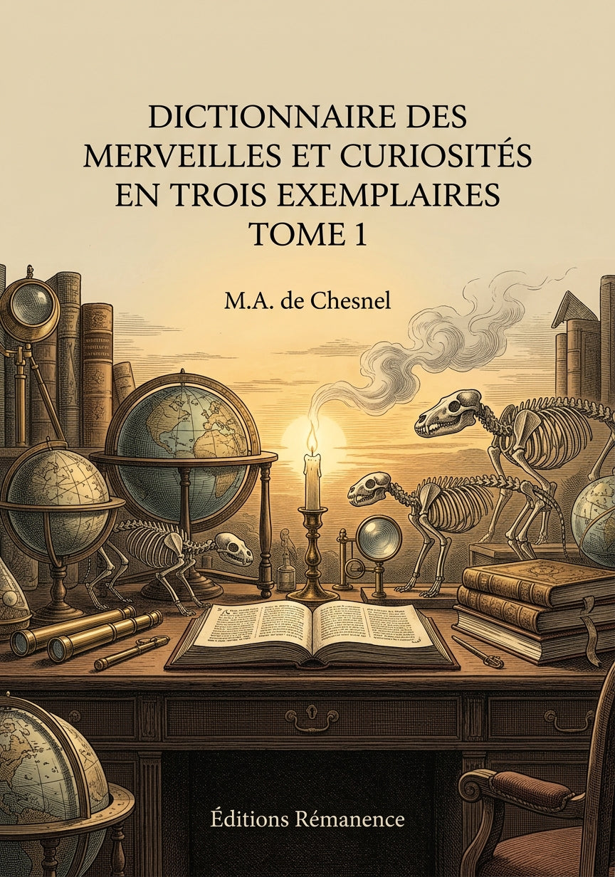 Dictionnaire des merveilles et curiosités en trois exemplaires Tome 1 - M.A. de Chesnel (Couverture)
