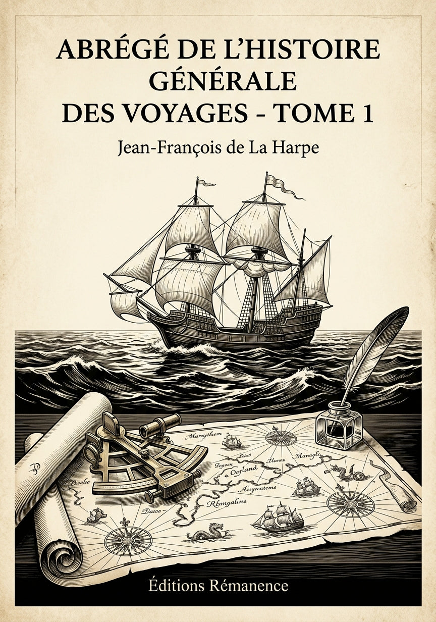 Abrégé de l'Histoire Générale des Voyages - Tome 1 - Jean-François de La Harpe (Couverture)
