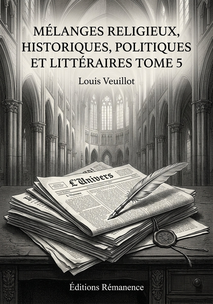 Mélanges religieux, historiques, politiques et littéraires Tome 5 - Louis Veuillot (Couverture)