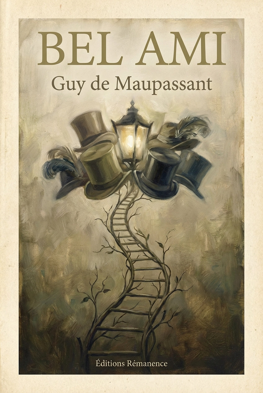 Couverture du roman Bel-Ami de Guy de Maupassant, illustration de l'ascension sociale parisienne au XIXe siècle
