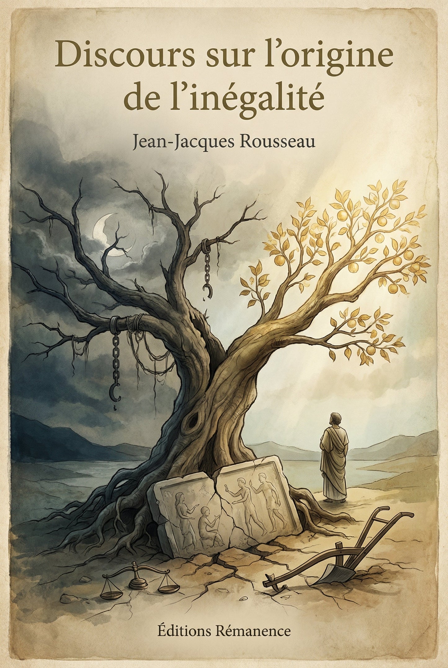 Couverture du livre Discours sur l'origine de l'inégalité de Jean-Jacques Rousseau