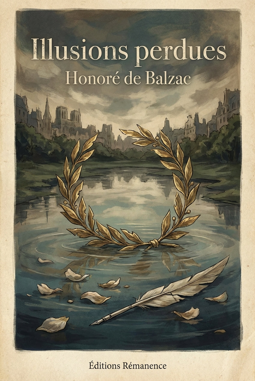 Couverture classique du roman Illusions perdues de Honoré de Balzac