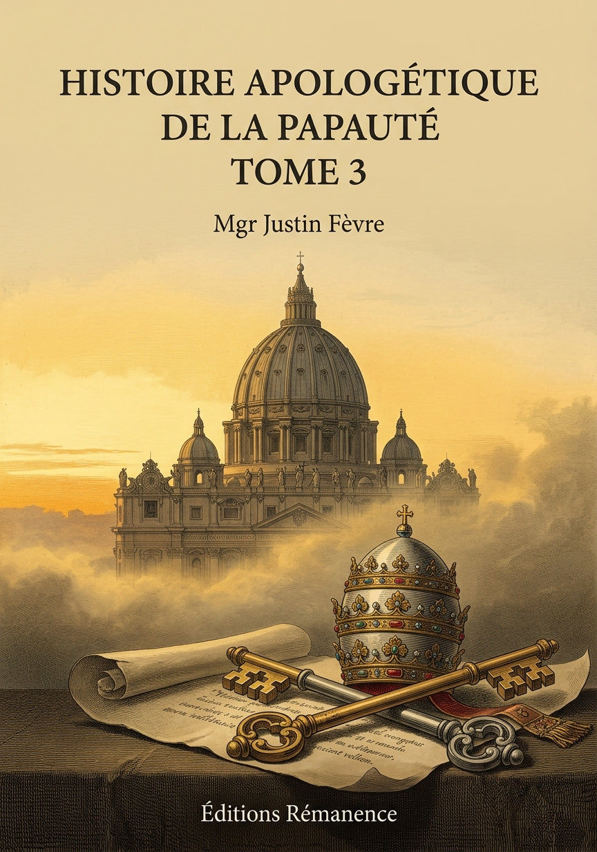 Histoire apologétique de la papauté Tome 3 - Mgr Justin Fèvre (Couverture)