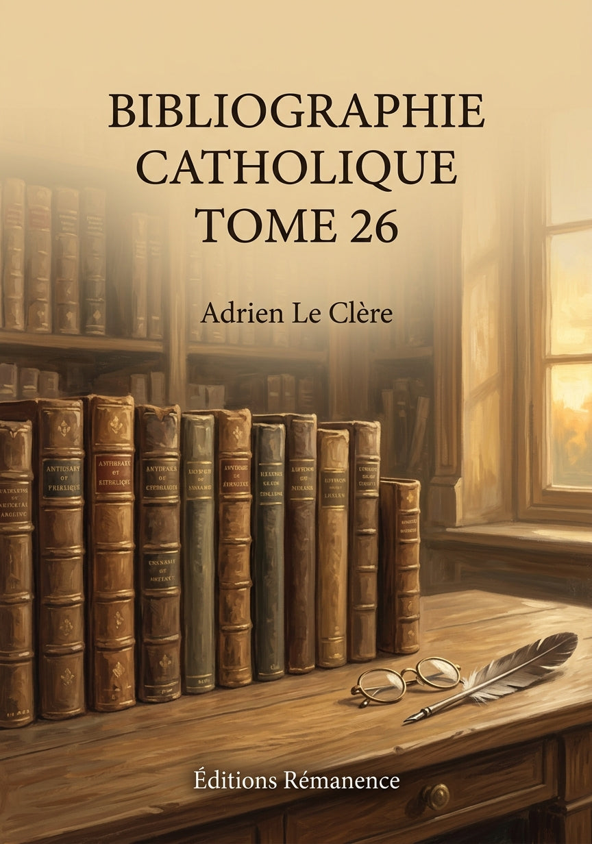 Bibliographie catholique Tome 26 - Adrien Le Clère (Couverture)