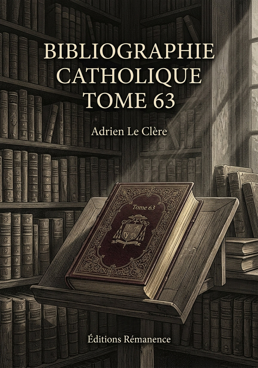 Bibliographie catholique Tome 63 - Adrien Le Clère (Couverture)