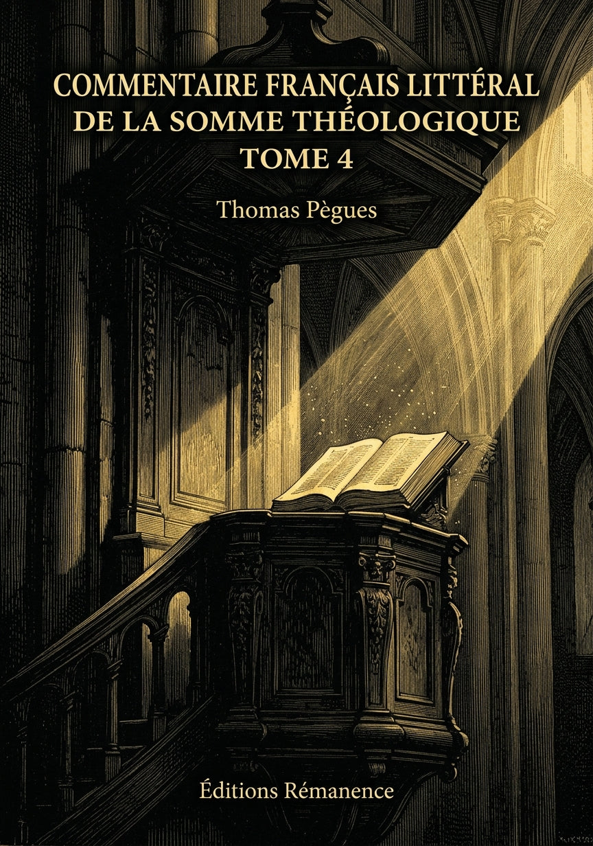 Commentaire français littéral de la Somme théologique Tome 4 - Thomas Pègues (Couverture)