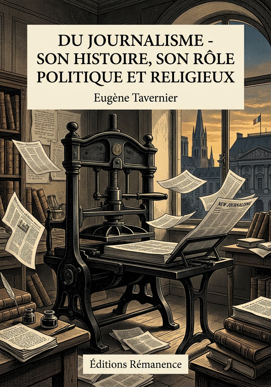 Du journalisme - son histoire, son rôle politique et religieux - Eugène Tavernier (Couverture)