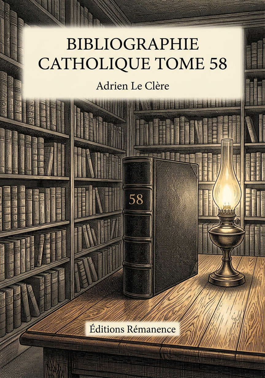 Bibliographie catholique Tome 58 - Adrien Le Clère (Couverture)