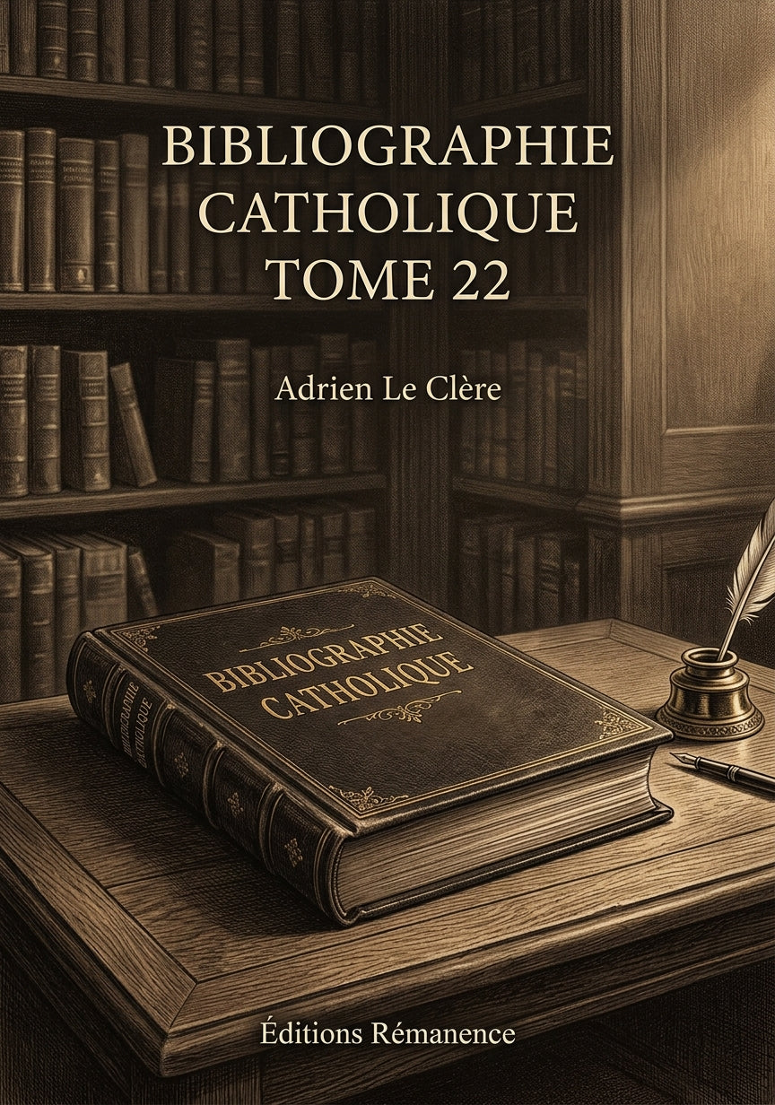 Bibliographie catholique Tome 22 - Adrien Le Clère (Couverture)
