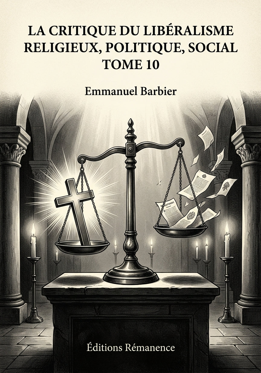 La critique du libéralisme religieux, politique, social Tome 10 - Emmanuel Barbier (Couverture)
