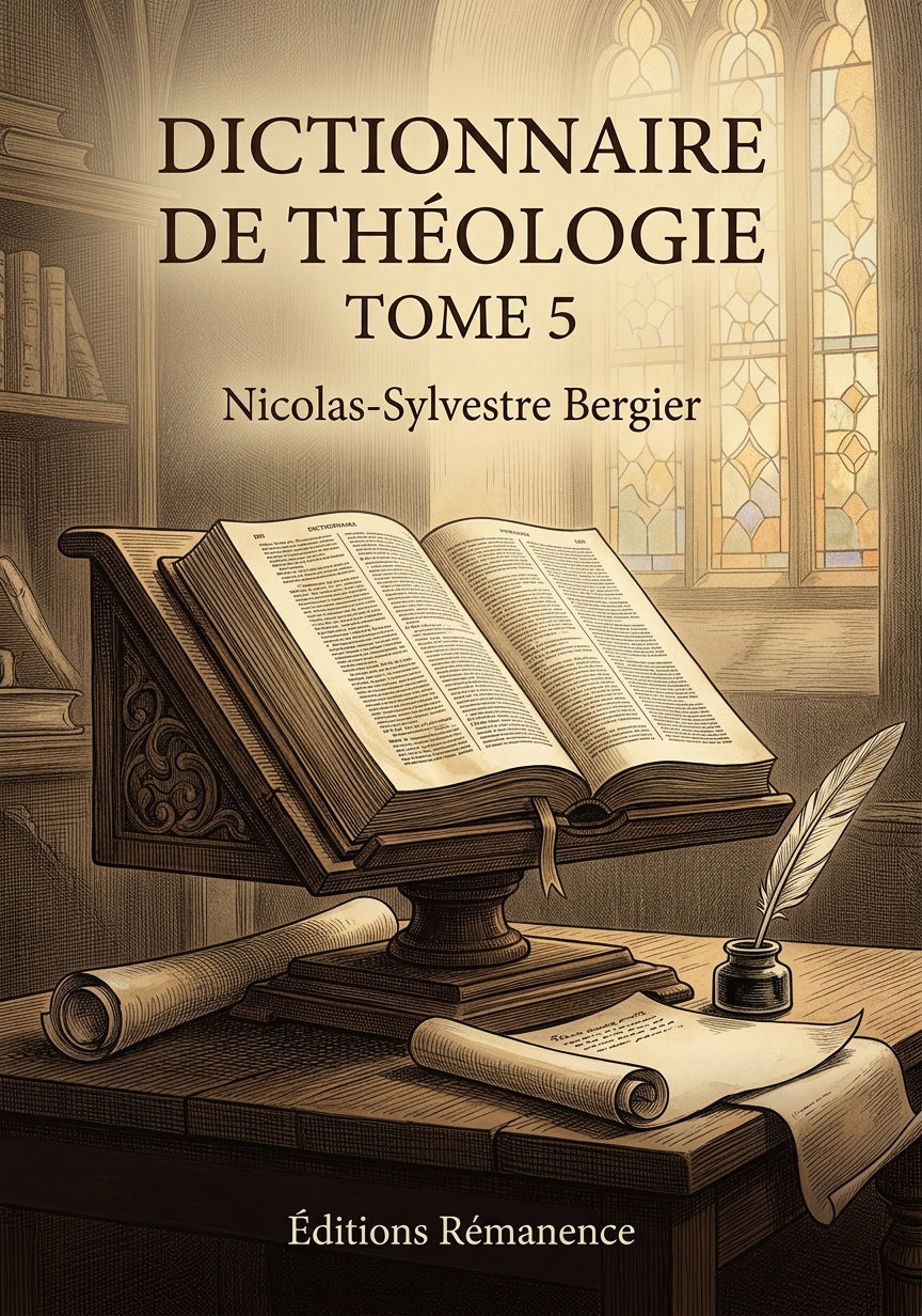 Dictionnaire de théologie Tome 5 - Nicolas-Sylvestre Bergier (Couverture)