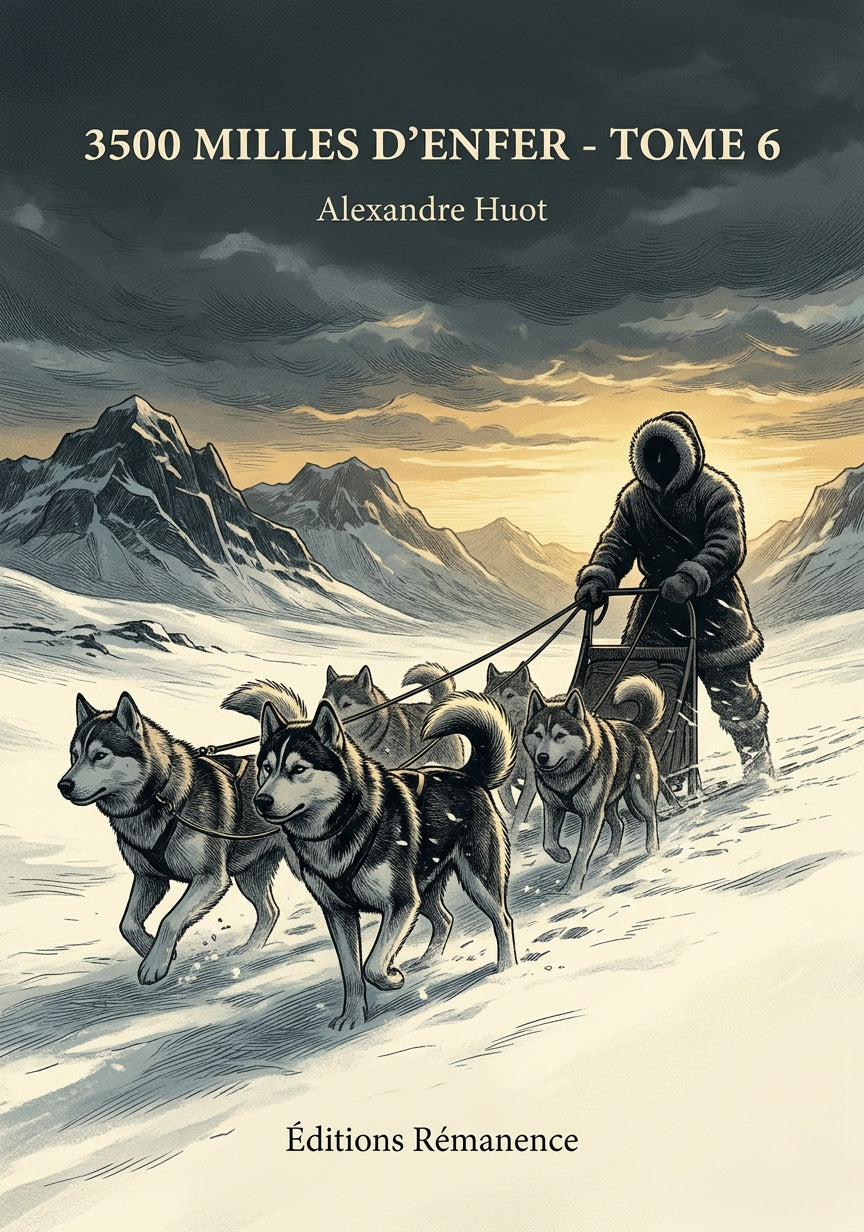 Livre 3500 milles d’enfer - Tome 6 par Alexandre Huot - Couverture - Editions Remanence