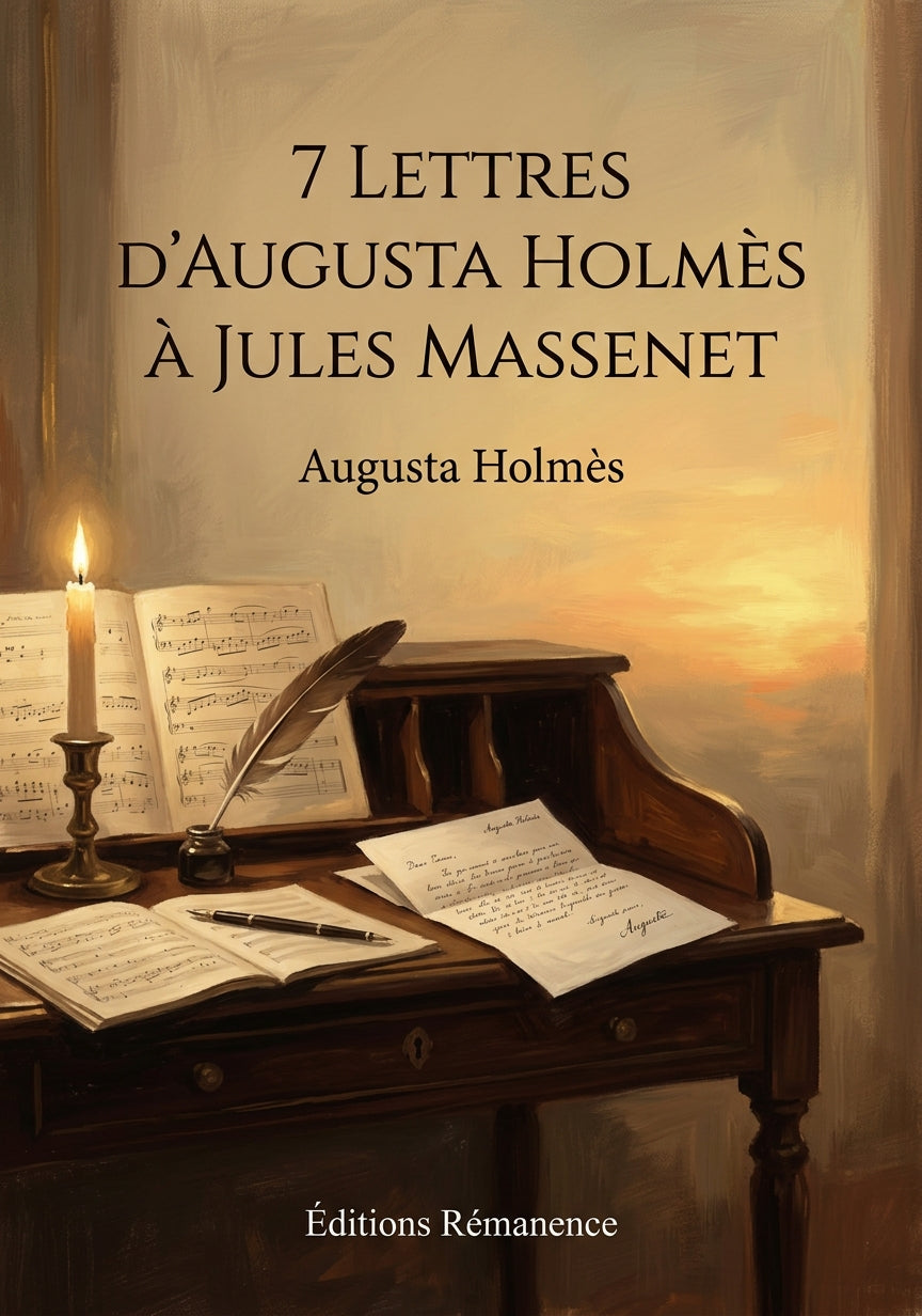 Livre 7 lettres d’Augusta Holmès à Jules Massenet par Augusta Holmès - Couverture - Editions Remanence