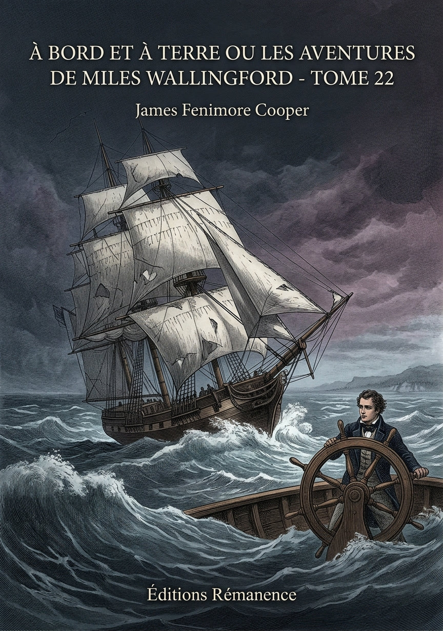 Livre À bord et à terre ou les Aventures de Miles Wallingford - Tome 22 par James Fenimore Cooper - Couverture - Editions Remanence