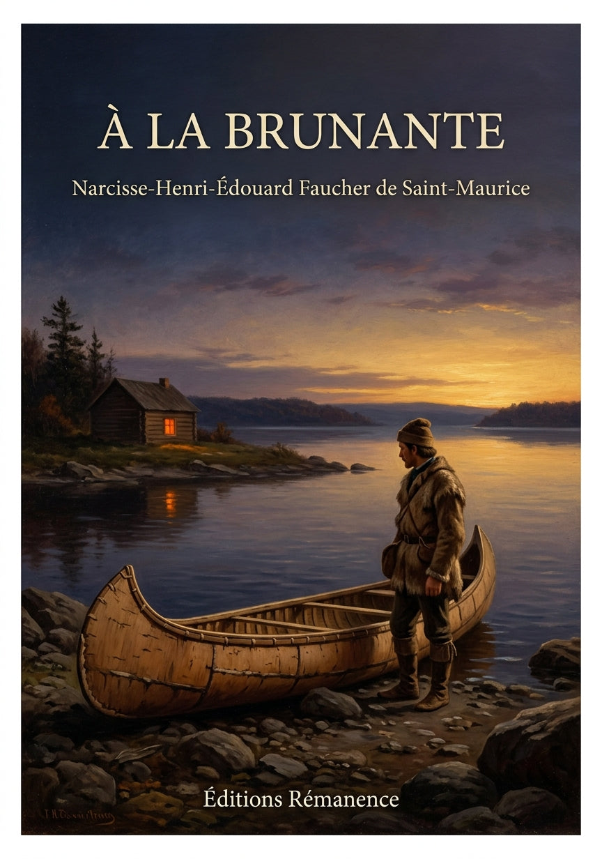 Livre À la brunante par Narcisse-Henri-Édouard Faucher de Saint-Maurice - Couverture - Editions Remanence