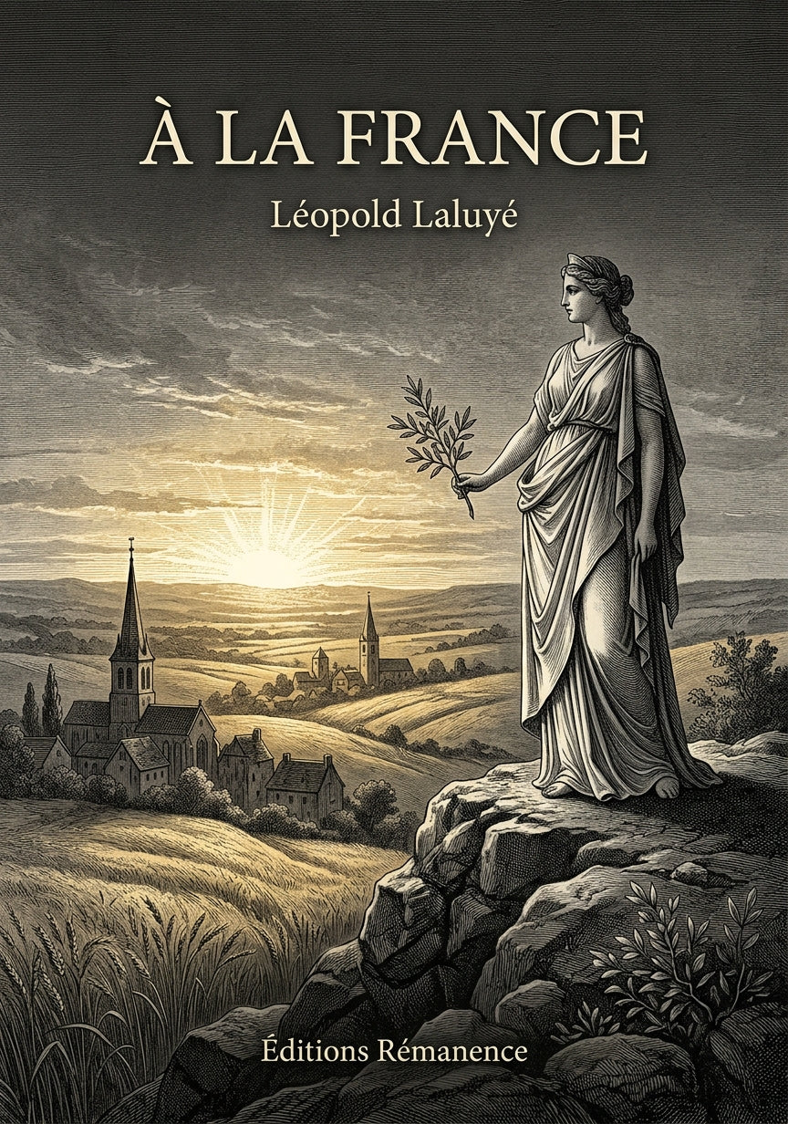 Livre À la France par Léopold Laluyé - Couverture - Editions Remanence
