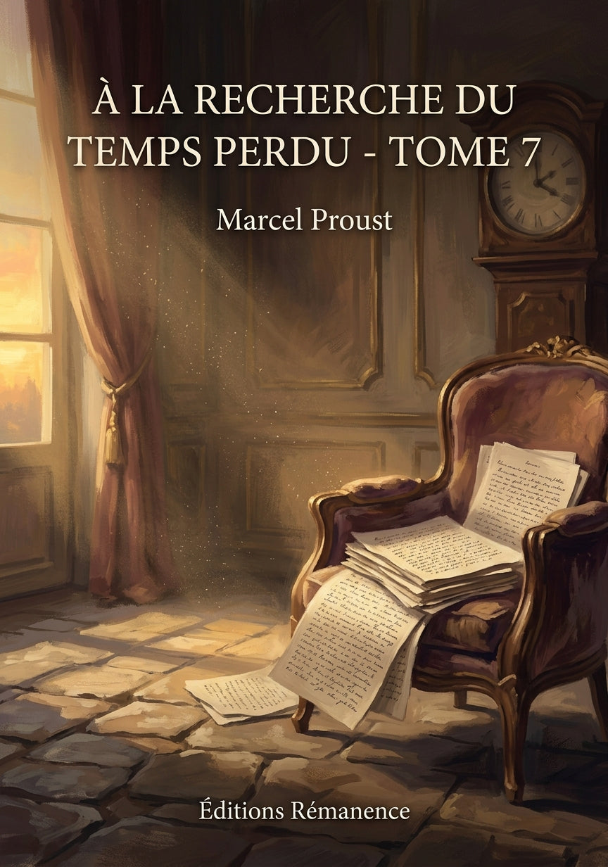 Livre À la recherche du temps perdu - Tome 7 par Marcel Proust - Couverture - Editions Remanence