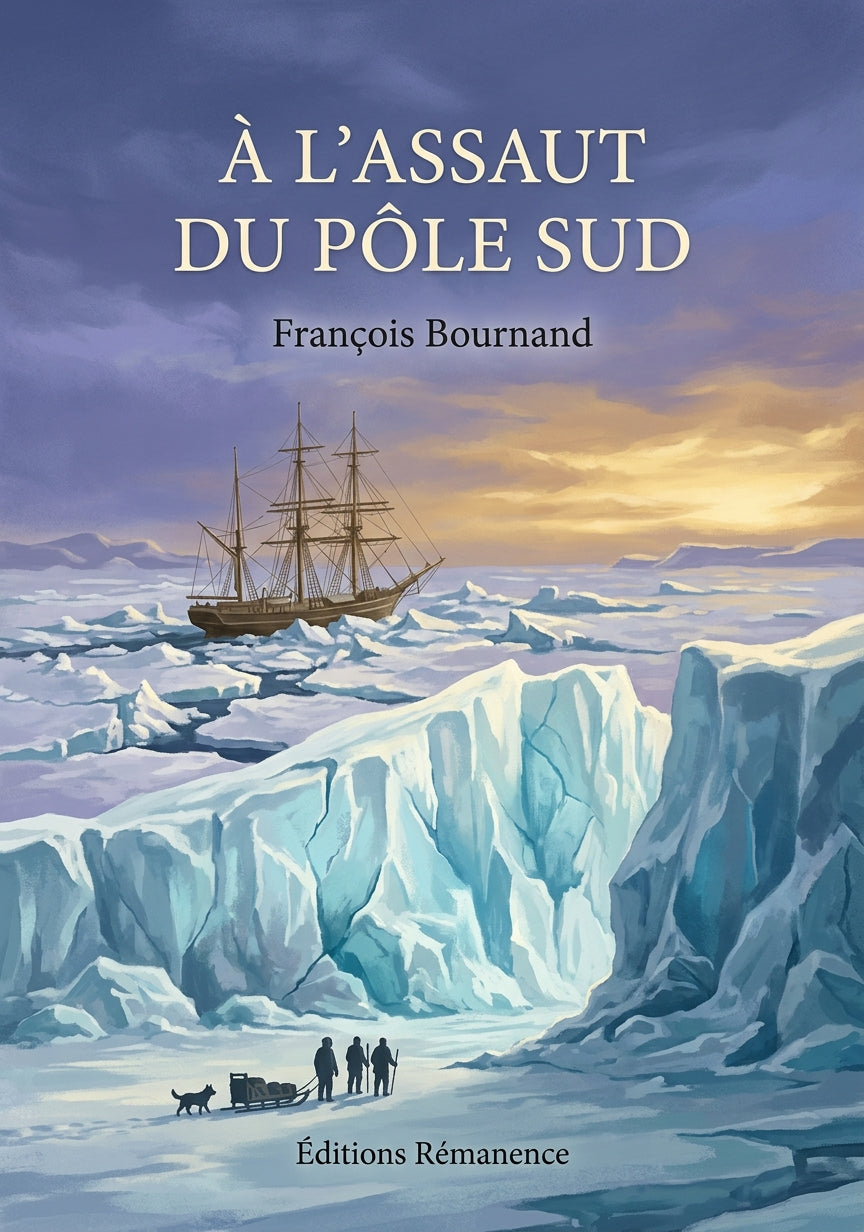 Livre À l’assaut du Pôle Sud par François Bournand - Couverture - Editions Remanence