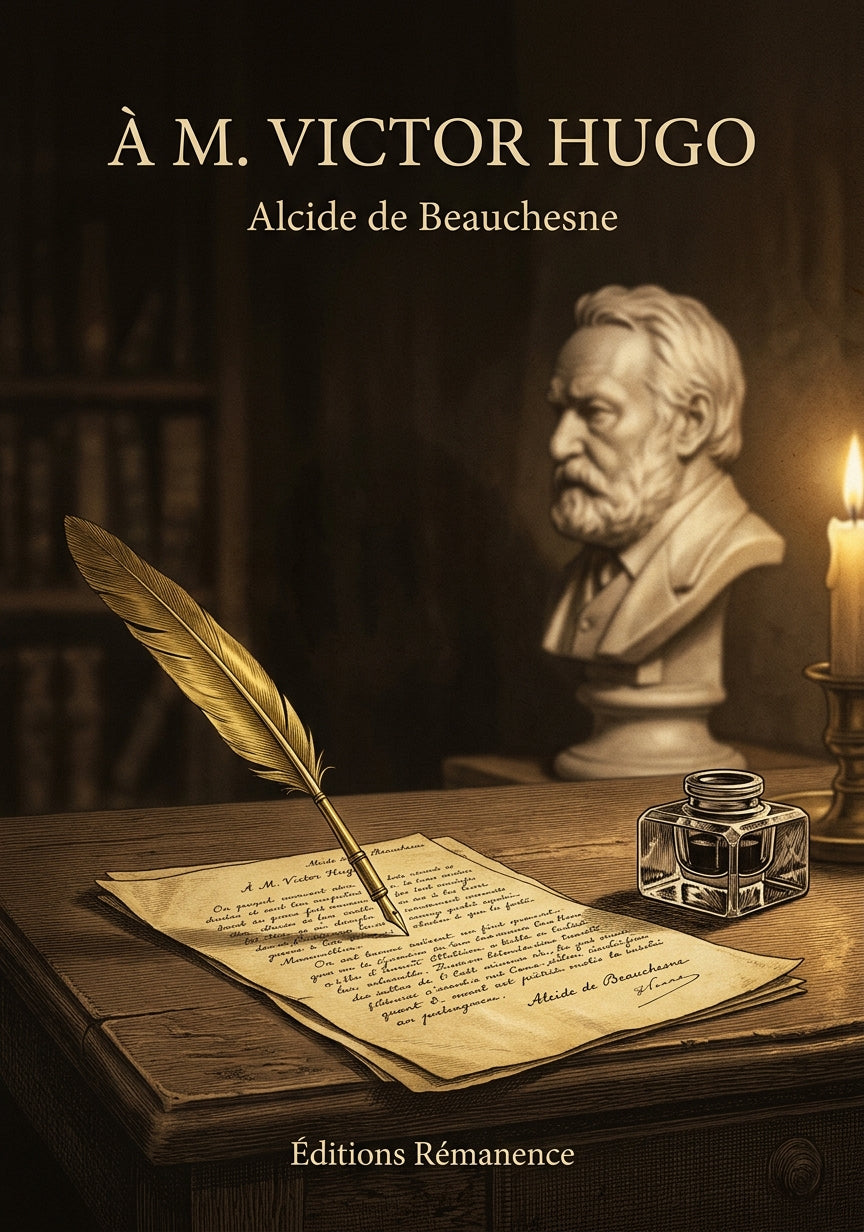 Livre À M. Victor Hugo par Alcide de Beauchesne - Couverture - Editions Remanence