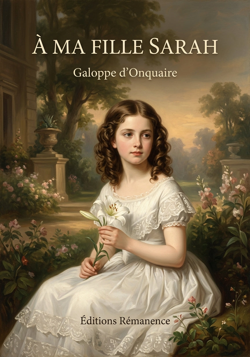 Livre À ma fille Sarah par Galoppe d’Onquaire - Couverture - Editions Remanence