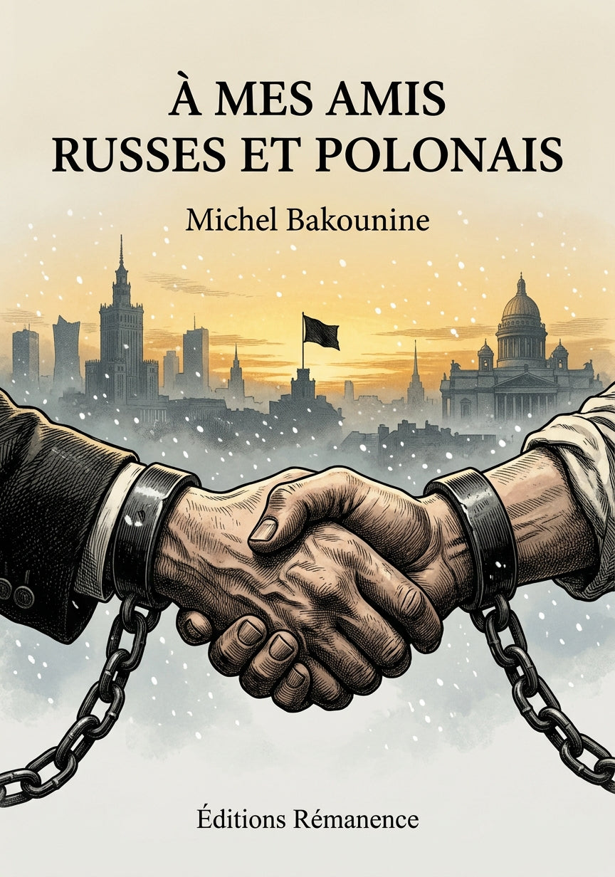 Livre À mes amis russes et polonais par Michel Bakounine - Couverture - Editions Remanence