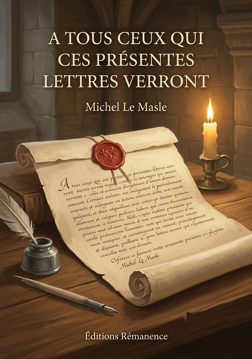 Livre A tous ceux qui ces présentes lettres verront par Michel Le Masle - Couverture - Editions Remanence