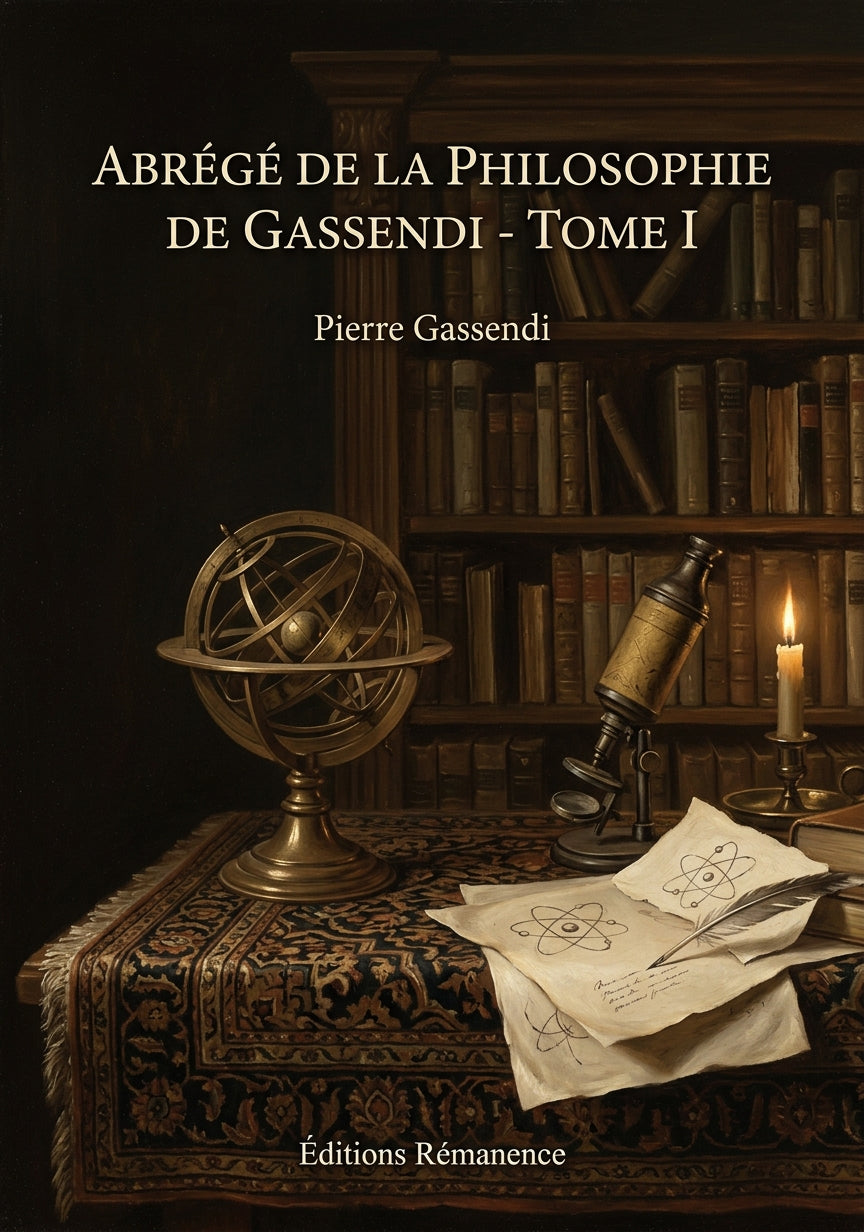 Livre Abrégé de la philosophie de Gassendi - Tome I par Pierre Gassendi - Couverture - Editions Remanence