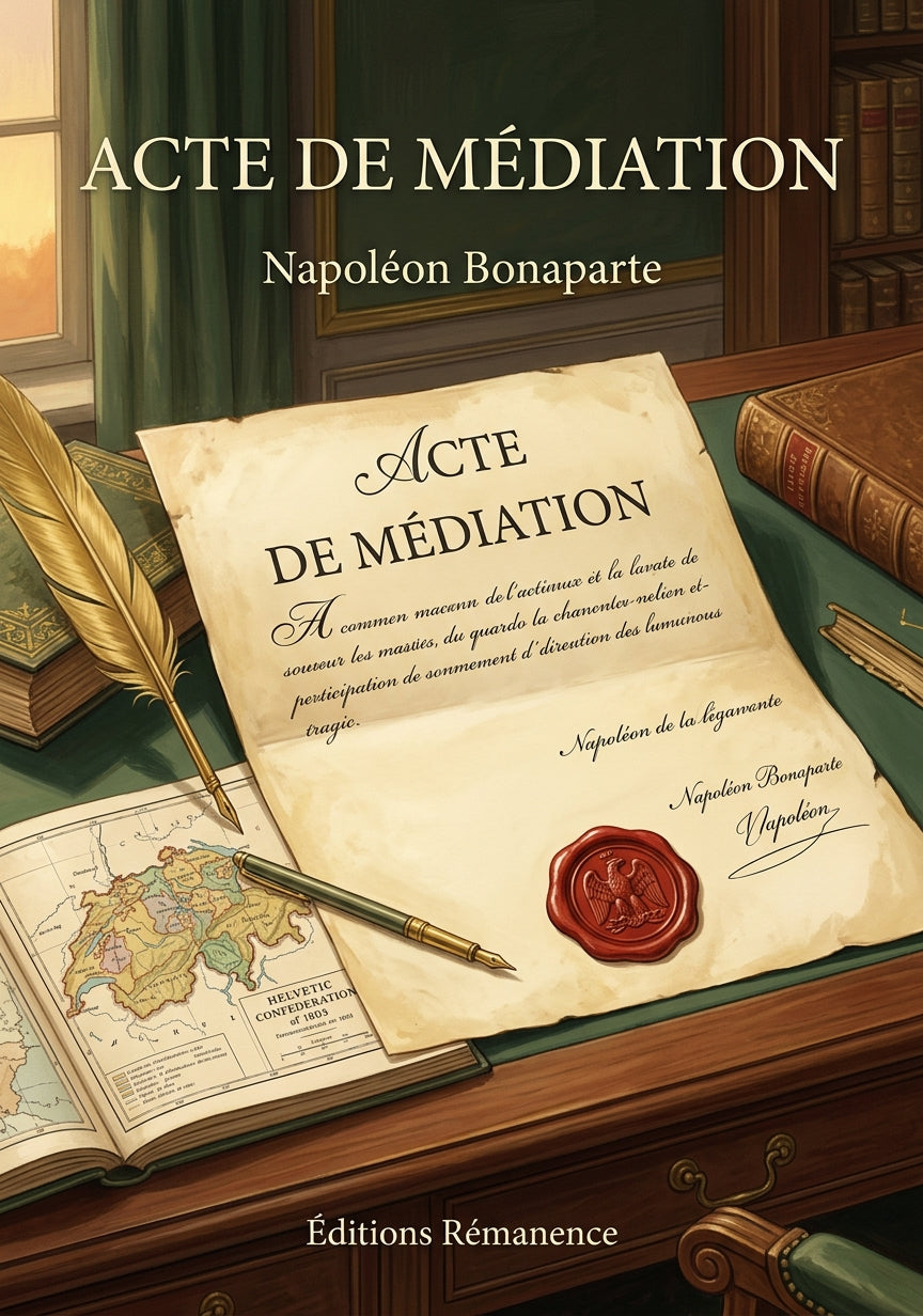 Livre Acte de Médiation par Napoléon Bonaparte - Couverture - Editions Remanence