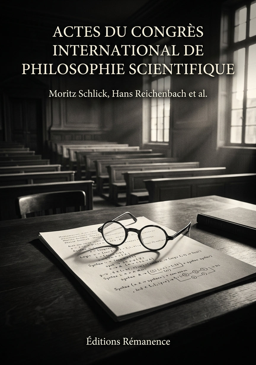 Livre Actes du Congrès international de philosophie scientifique par Moritz Schlick, Hans Reichenbach et al. - Couverture - Editions Remanence