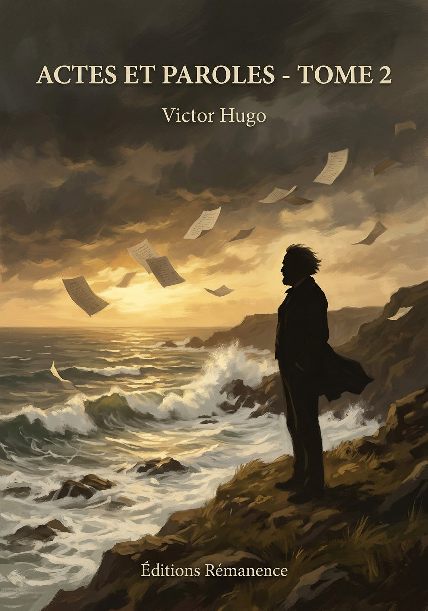 Livre Actes et paroles - Tome 2 par Victor Hugo - Couverture - Editions Remanence