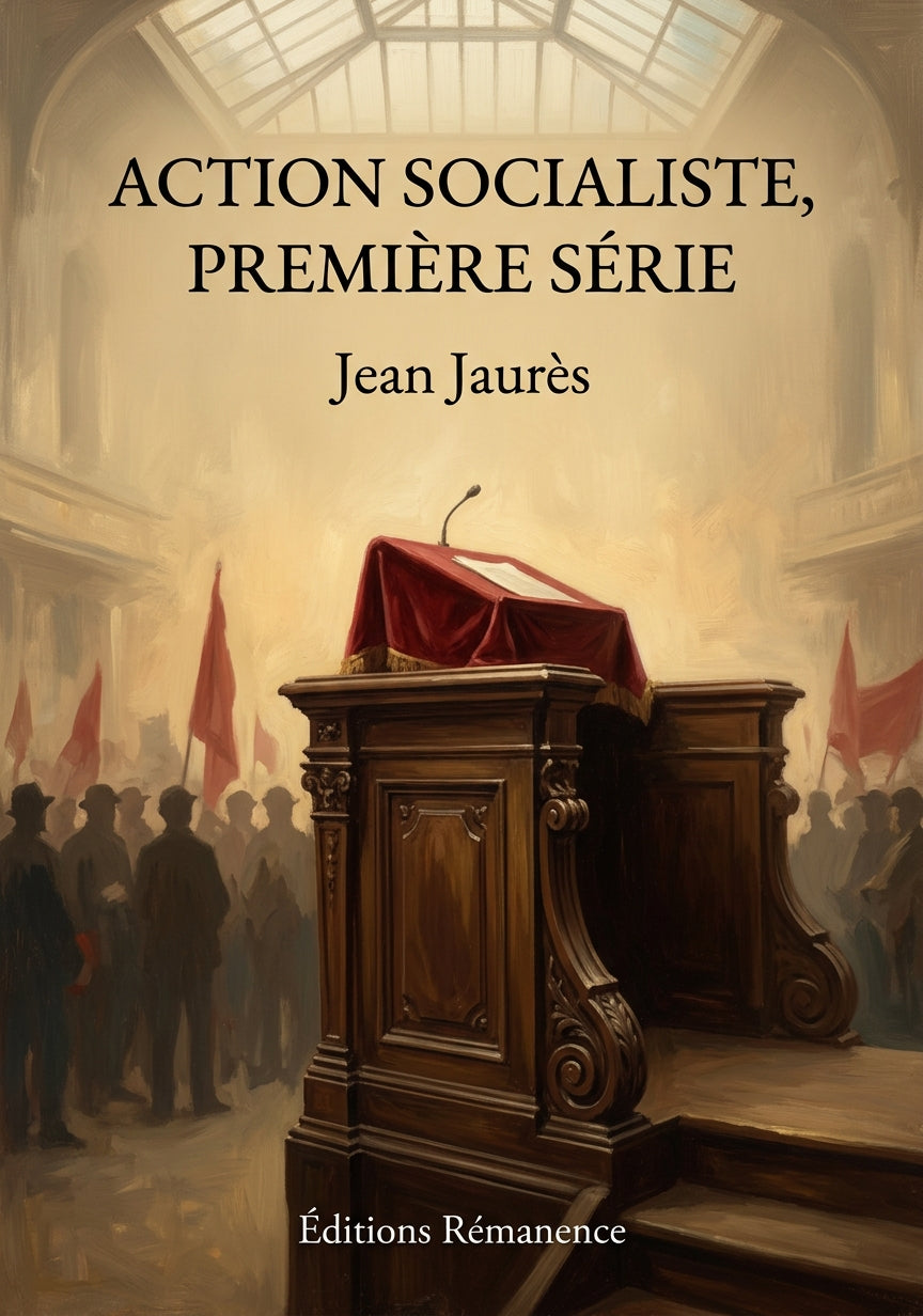 Livre Action socialiste, première série par Jean Jaurès - Couverture - Editions Remanence