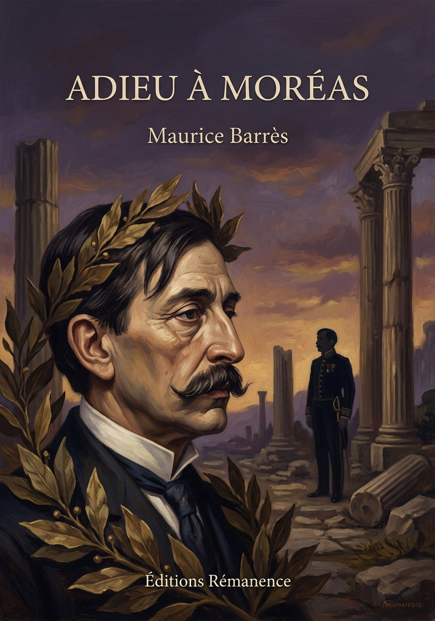Livre Adieu à Moréas par Maurice Barrès - Couverture - Editions Remanence