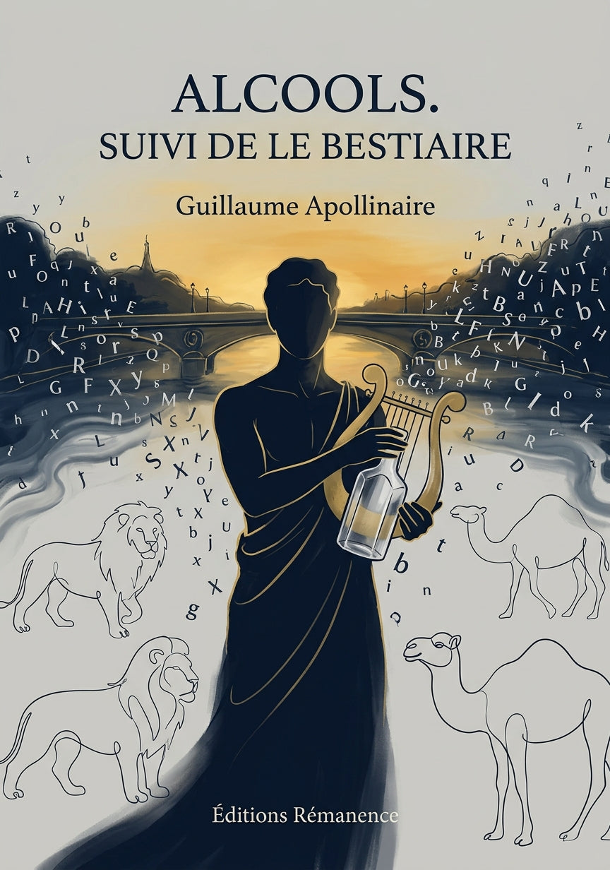 Livre Alcools. Suivi de le Bestiaire par Guillaume Apollinaire - Couverture - Editions Remanence