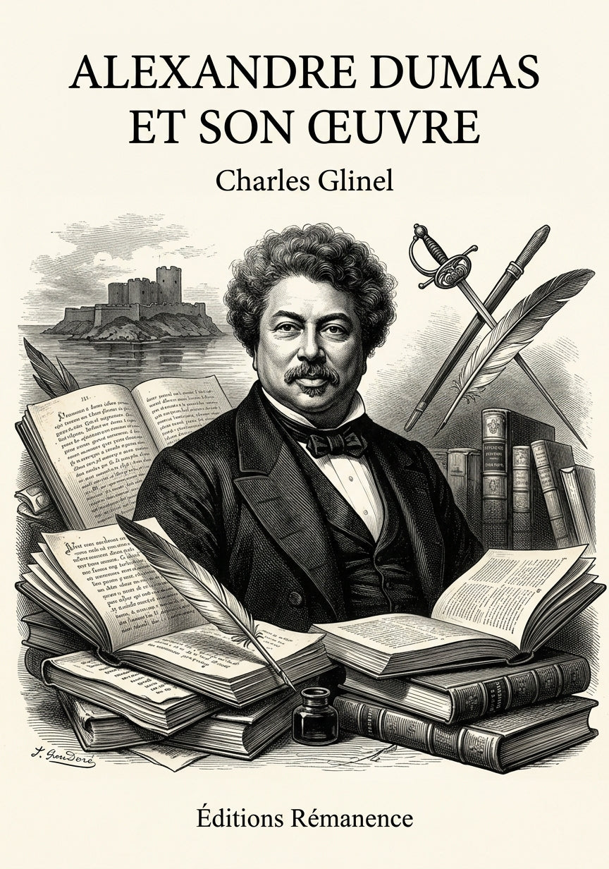 Livre Alexandre Dumas et son œuvre par Charles Glinel - Couverture - Editions Remanence