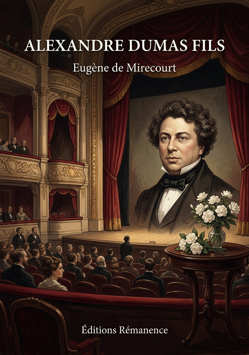 Livre Alexandre Dumas fils par Eugène de Mirecourt - Couverture - Editions Remanence
