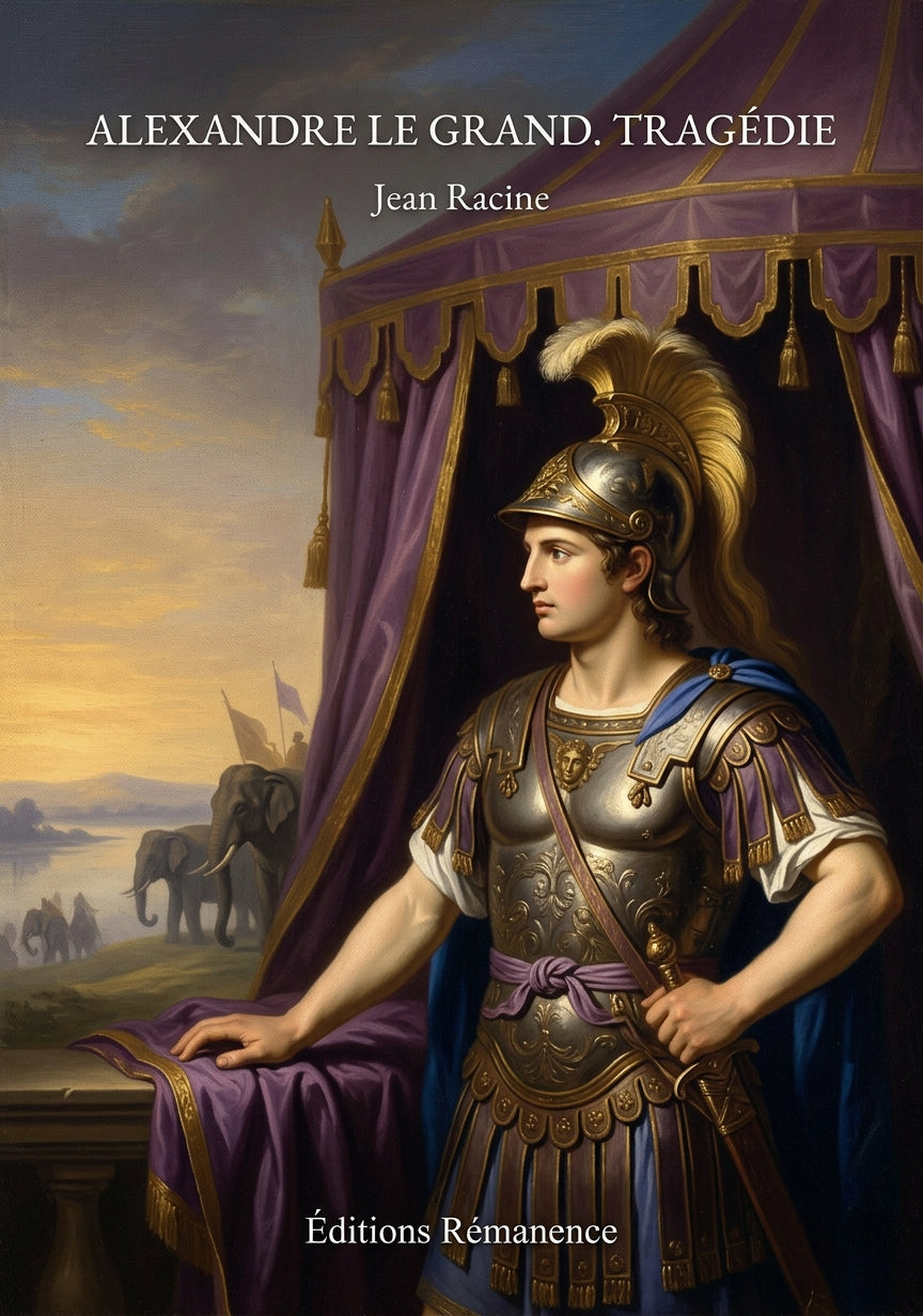 Livre Alexandre le Grand. Tragédie par Jean Racine - Couverture - Editions Remanence