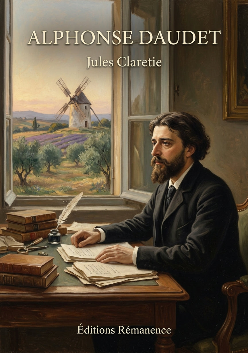 Livre Alphonse Daudet par Jules Claretie - Couverture - Editions Remanence