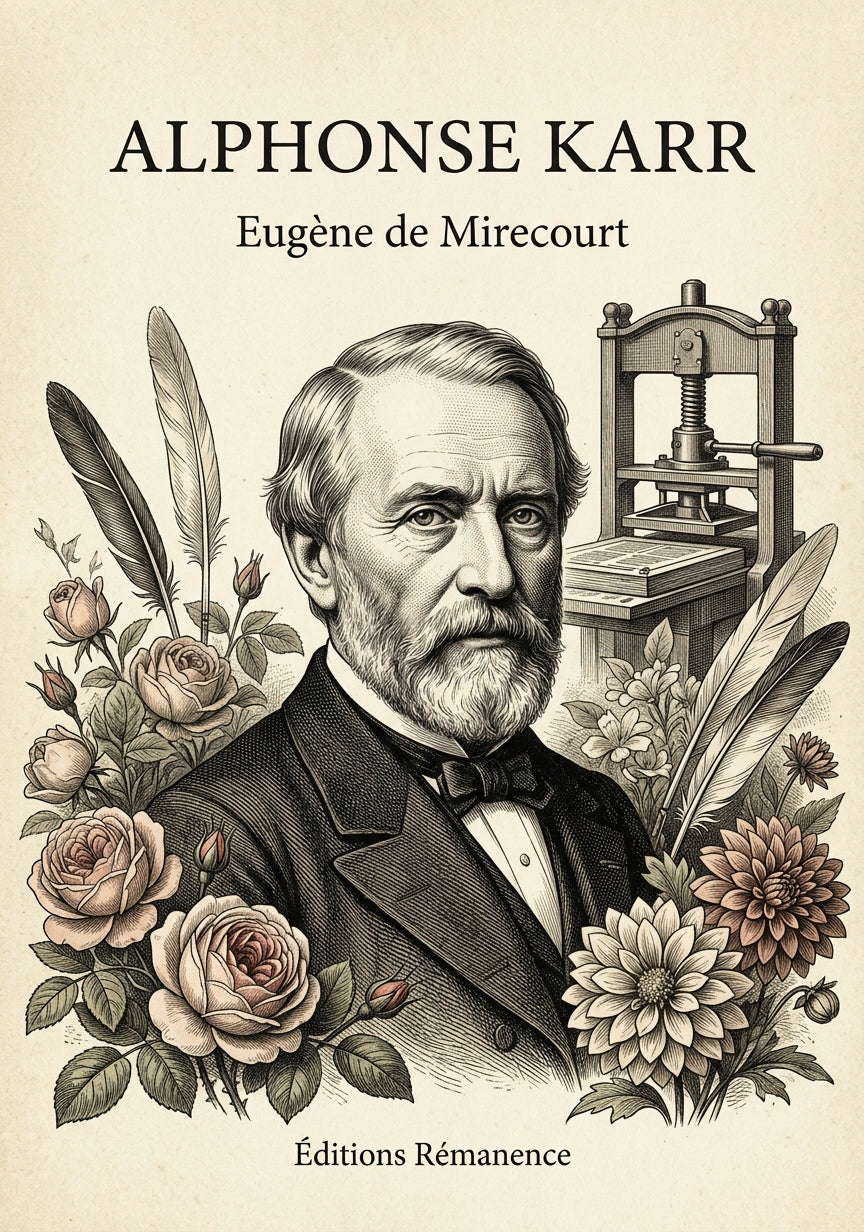 Livre Alphonse Karr par Eugène de Mirecourt - Couverture - Editions Remanence