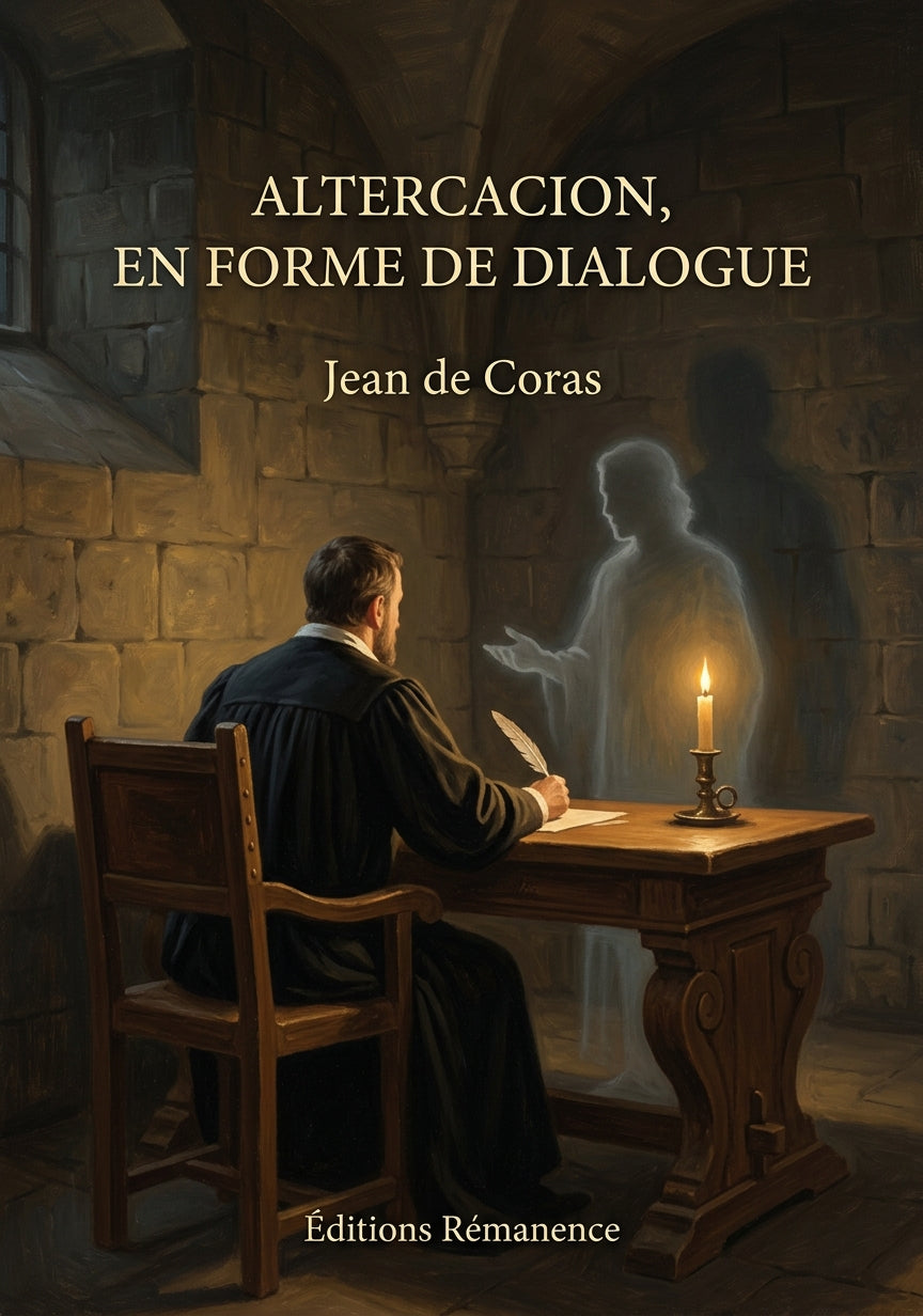 Livre Altercacion, en forme de dialogue par Jean de Coras - Couverture - Editions Remanence