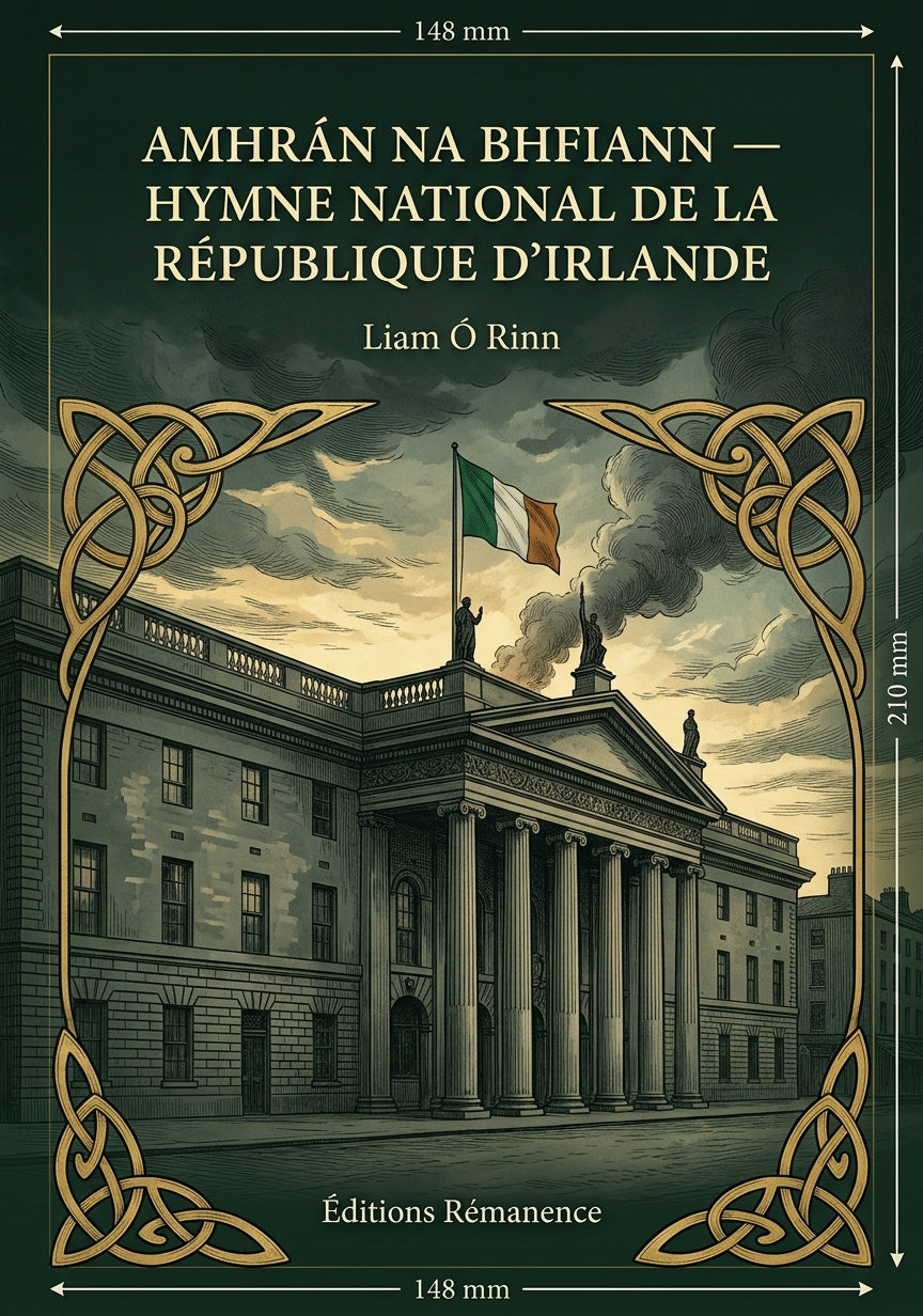 Livre Amhrán na bhFiann — Hymne national de la république d’Irlande par Liam Ó Rinn - Couverture - Editions Remanence