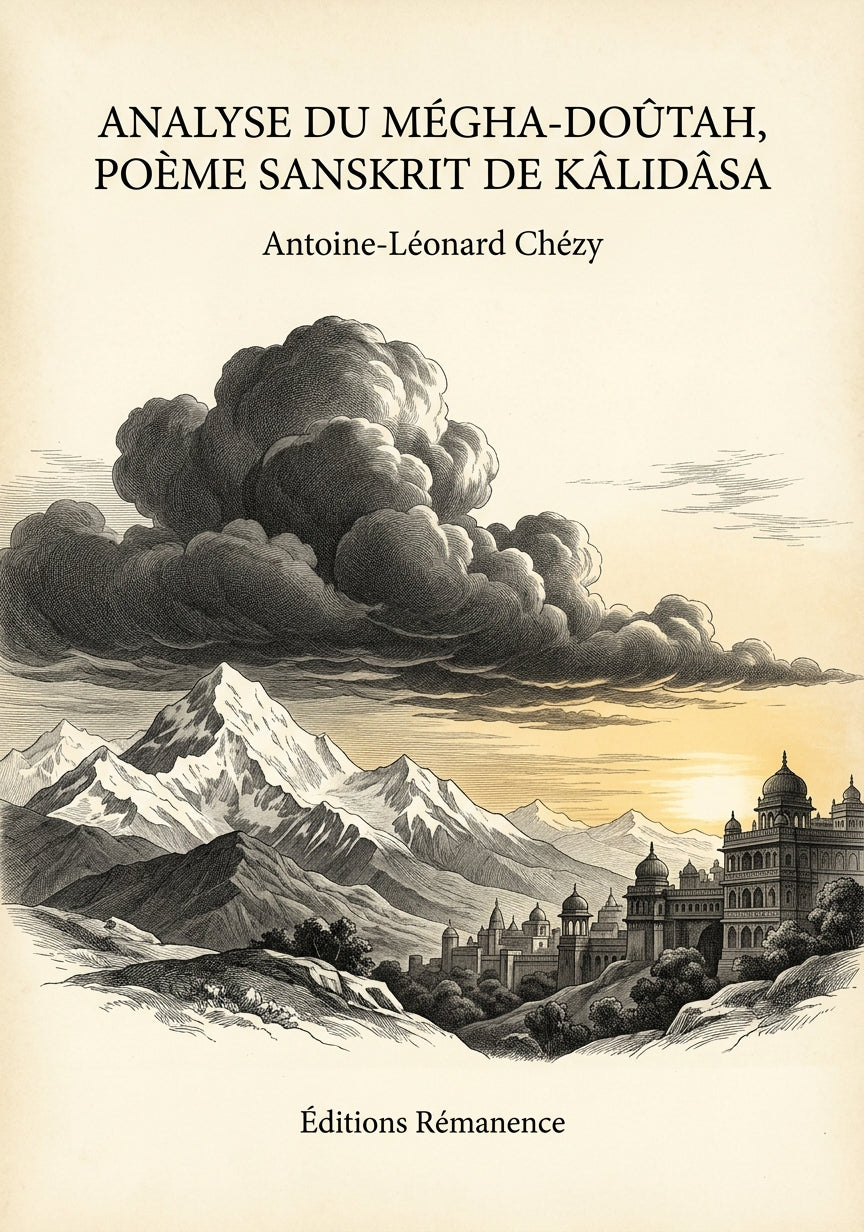 Livre Analyse du Mégha-Doûtah, poème sanskrit de Kâlidâsa par Antoine-Léonard Chézy - Couverture - Editions Remanence